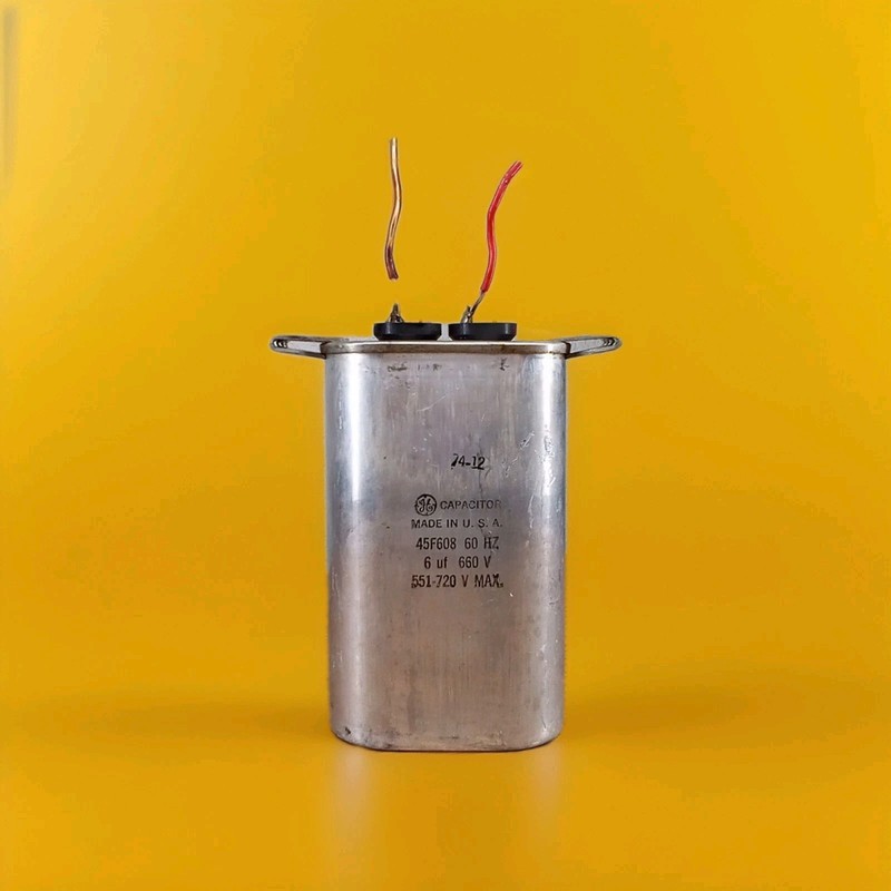 GE 45F608 60Hz 6μF 551-720V Max Capacitor