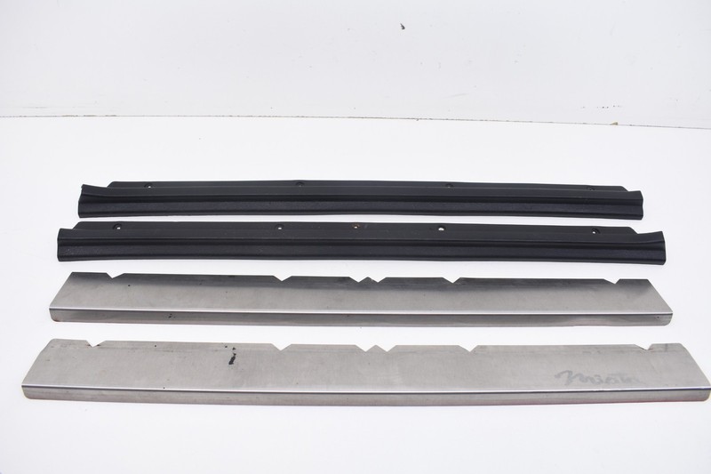 1997 MAZDA MIATA DOOR SILL SCUFF TRIM SET LEFT RIGHT SILVER OEM KW92