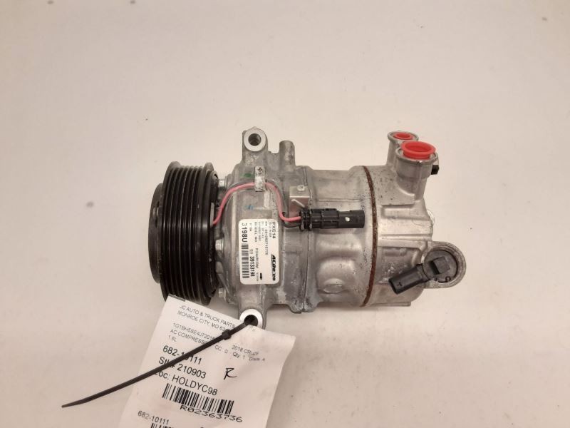 2018 Chevrolet Cruze Diesel a/c AC Compressor 1.6L 18 CRUZE 2363736