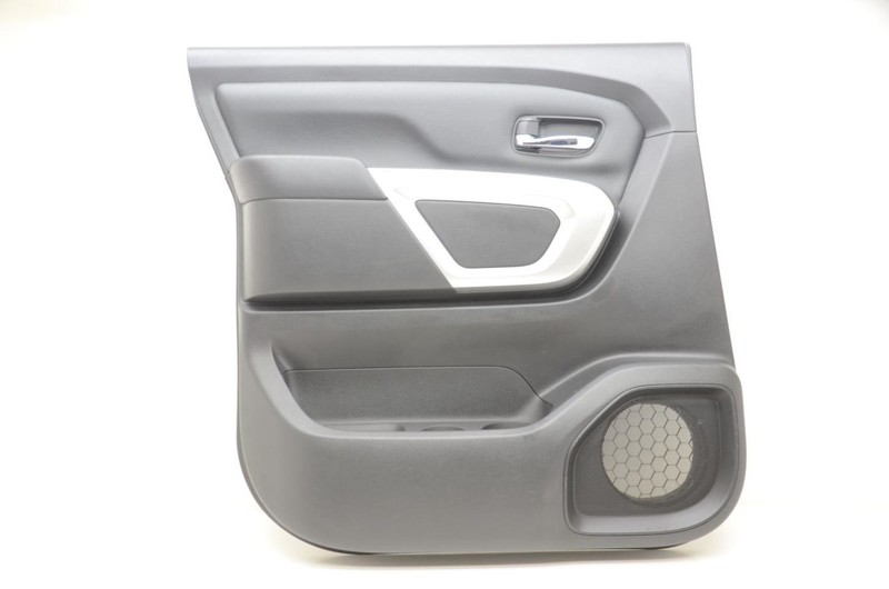 Black Driver Left Rear Door Trim Panel Fits 20-23 TITAN