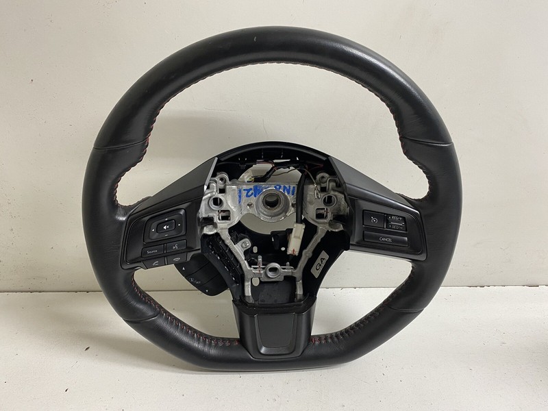 2016-2021 Subaru Impreza WRX Steering Wheel Leather Wrapped Flat Bottom 3 Spoke