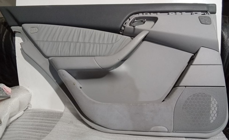 2000-2006 Mercedes S-Class W220 LH Rear Door Trim Panel Gray 2207302370 7D44
