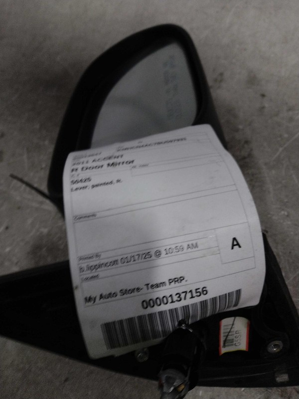 2011 Hyundai Accent Right Door Mirror Assembly, Used, 144K Miles, OEM 189003