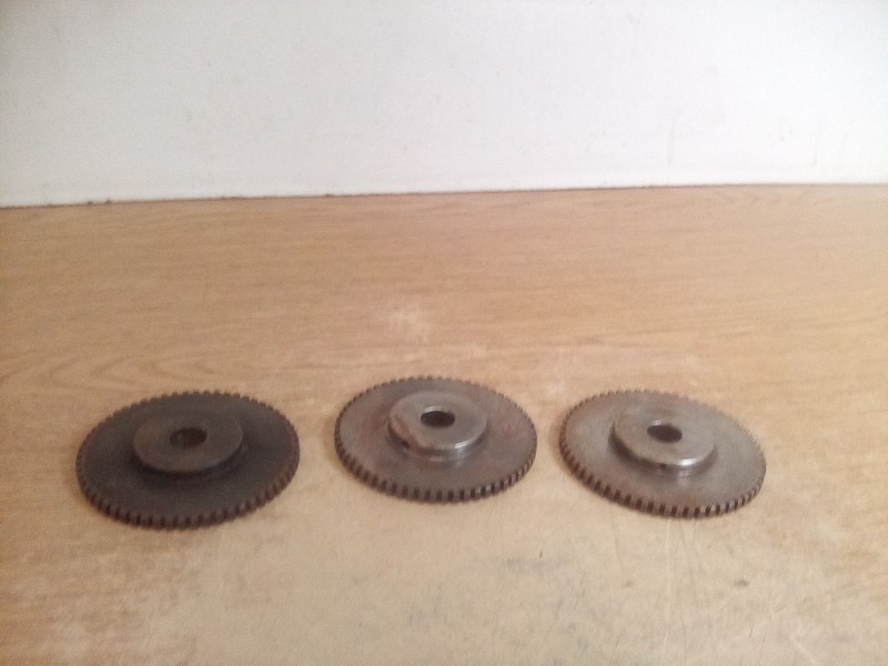 Lot Of 3 60 Tooth Spur Gears 3/8" I.D "RUSTY"