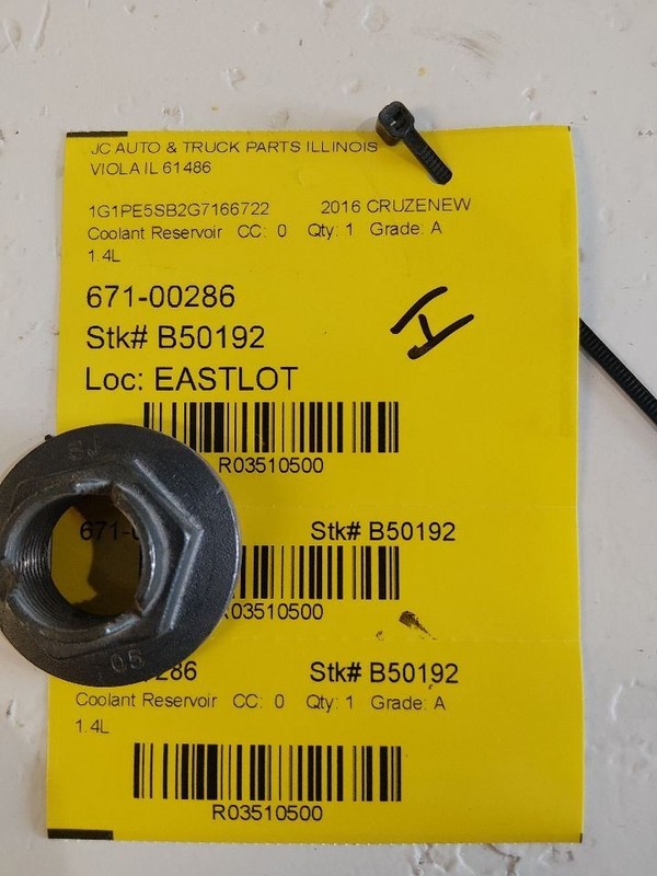 Coolant Reservoir Fits 12-17 VERANO 3510500