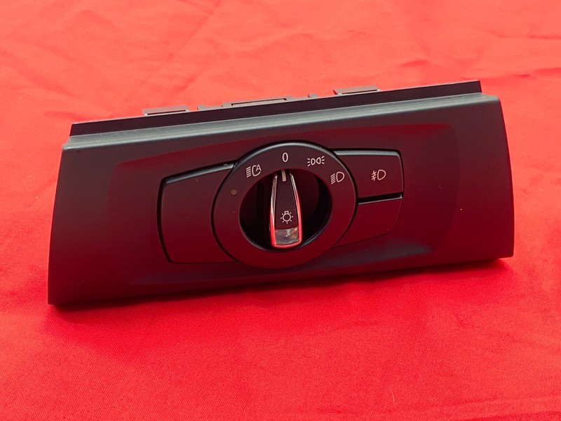 BMW E90 E92 328 335 M3 Left Dash Headlight Control Panel Switch Trim Black OEM✅
