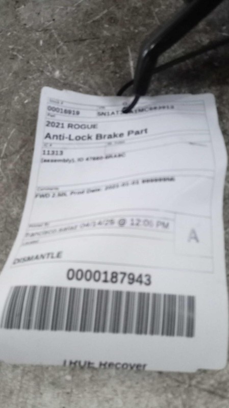 2021 Nissan Rogue ABS Pump & Motor Assembly OEM 476606RA9A 64K Miles