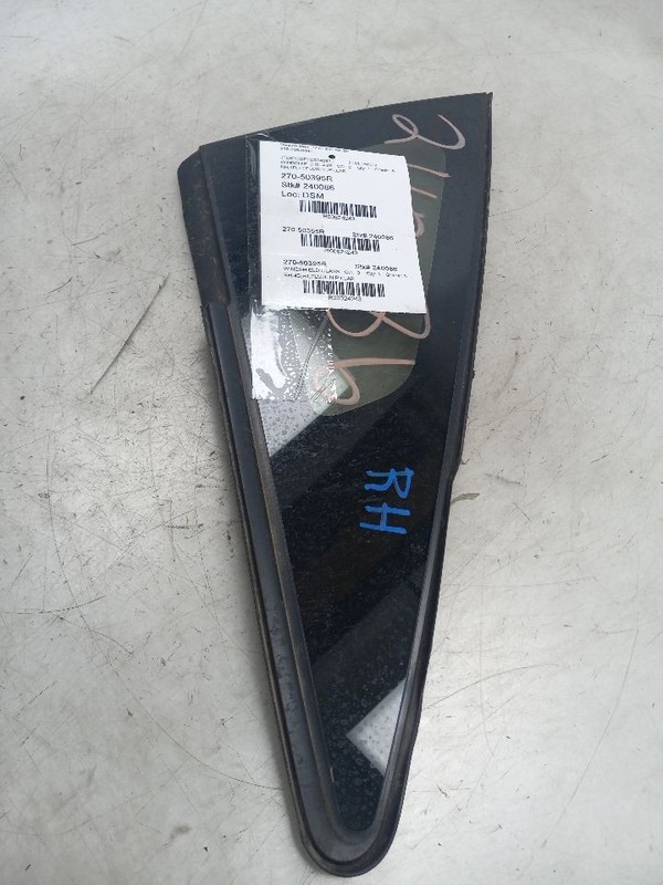 10-15 TOYOTA PRIUS PASSENGER RIGHT WINDHSIELD QUARTER GLASS