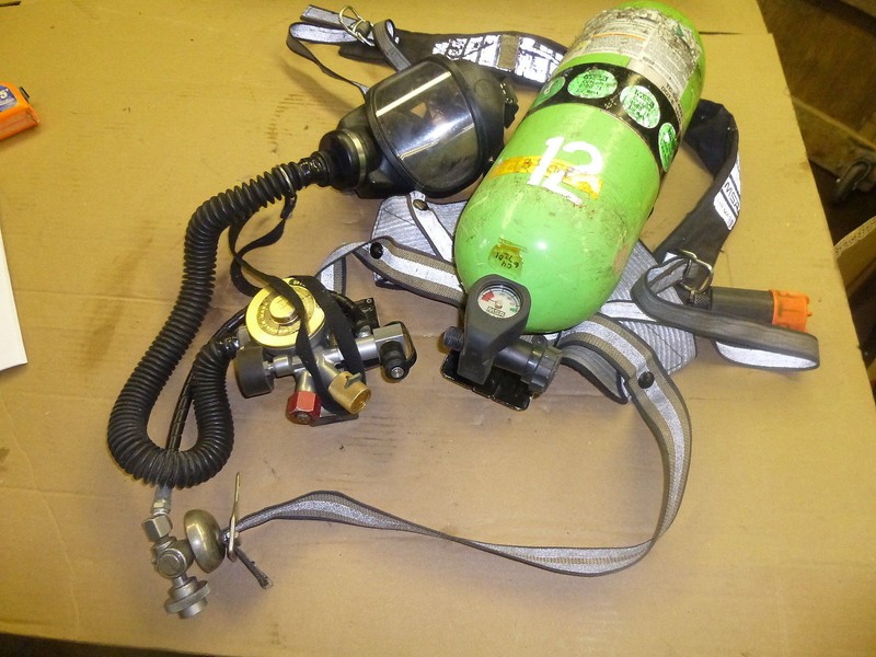 MSA CUSTOM 4500 II AIR MASK REGULATOR TANK BEACON 4422 310 BAR CARRIER HARNESS