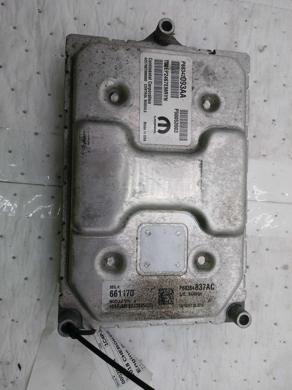 2018 Jeep Cherokee Engine Control Module ECM 2.4L OEM 68342093AA Used