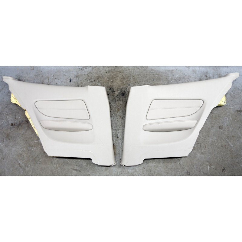 2008-2013 BMW E82 1-Series Coupe Rear Interior Lateral Trim Panels Biege Leather