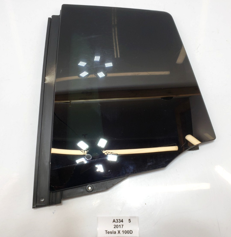 ✅ 2016-2020 OEM Tesla Model X Rear Left Door Quarter Glass Assembly Tinted