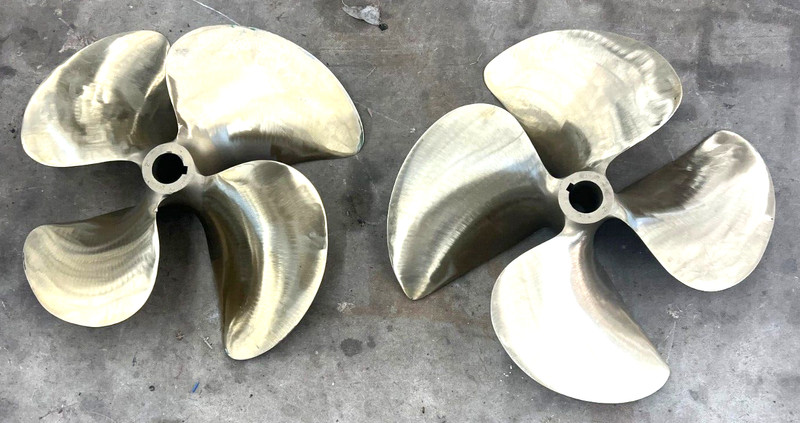 Michigan Nibral Propeller Pair 24" x 26" x 4 blade x 2" shaft FRESHWATER!