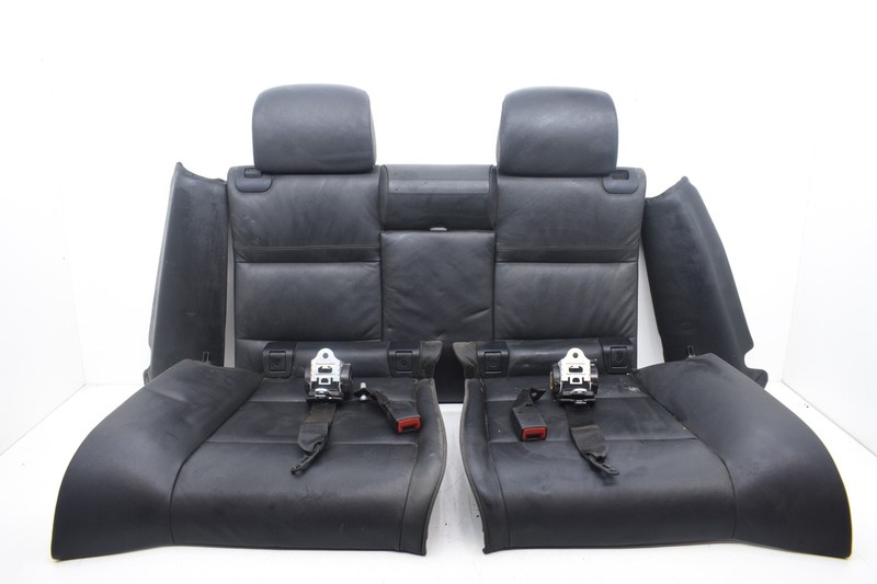 2008 BMW E93 328i Convertible Rear Seat Full Set With Seat Belts BLACK OEM KW81