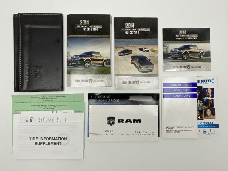 Owners Manual 2014 Dodge Ram Truck 1500 2500 3500 82170