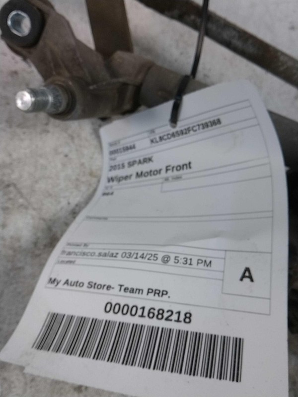 2015 Chevrolet Spark Wiper Motor OEM 95481267 Blue 113K Miles Warranty