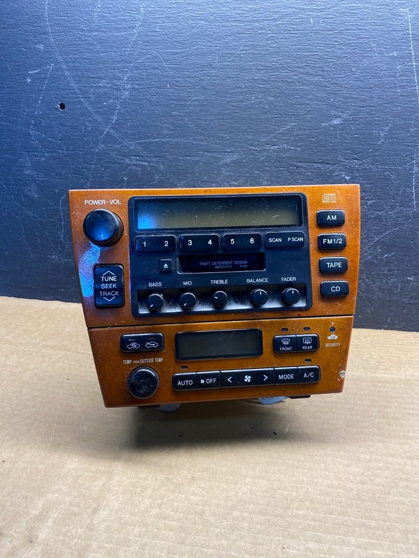 2000 2001 Lexus Es300 Radio Receiver Tape Climate Control A/C OEM AD9660 DG