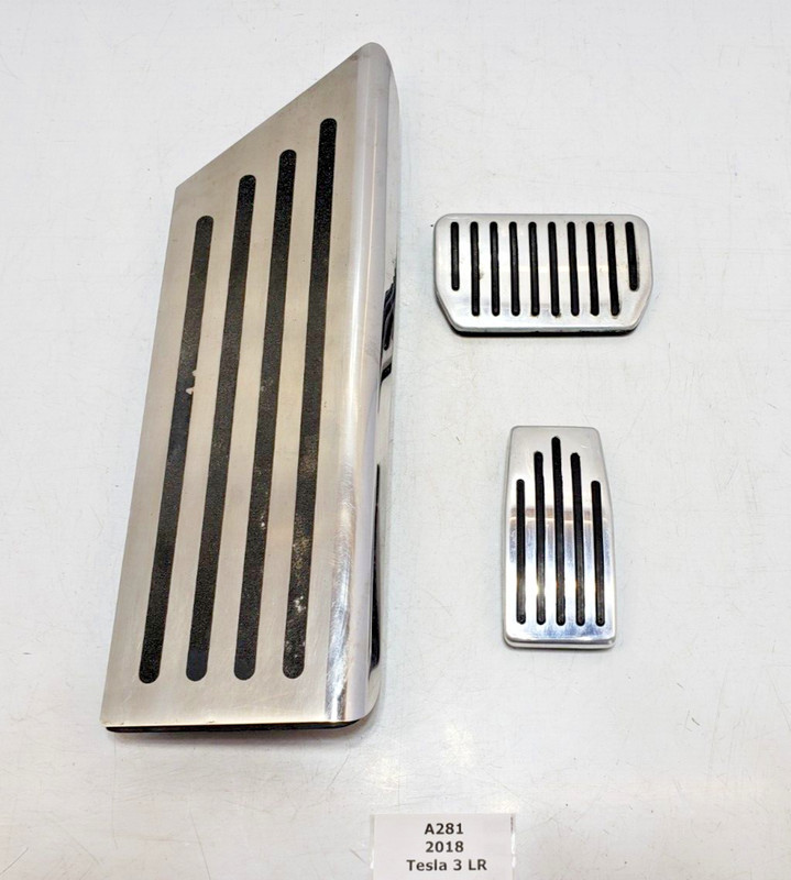 ✅ 17-23 OEM Tesla Model 3 Steel Foot Brake Gas Accelerator Pedal Pad Cover SET