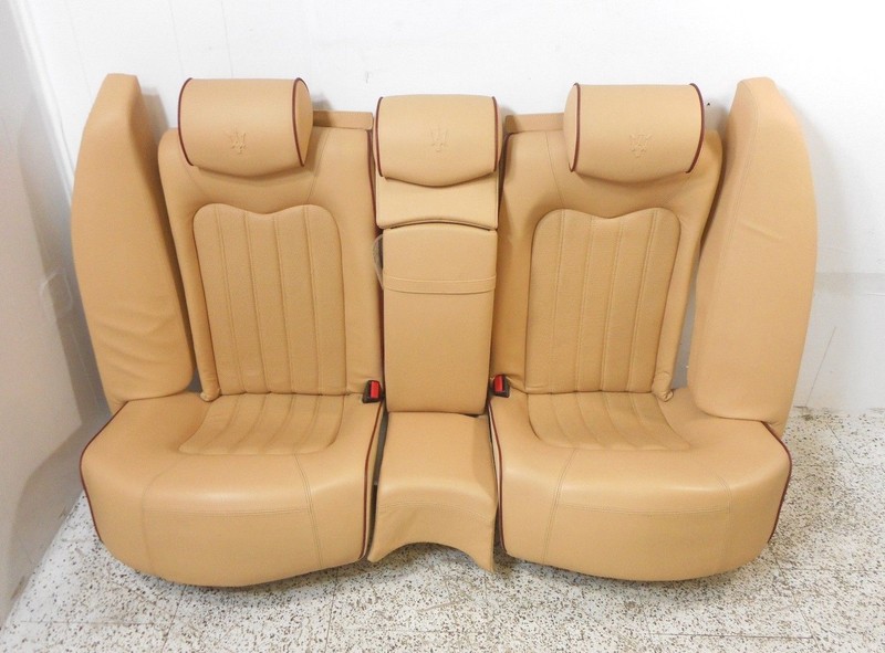 2006 06 Maserati Quattroporte M139 Rear Seat Assembly Beige OEM