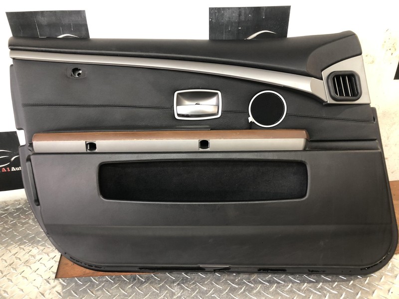 2006-2008 BMW 750I E65 Front Driver Door Panel Black Nice Oem Tested 06 07 08