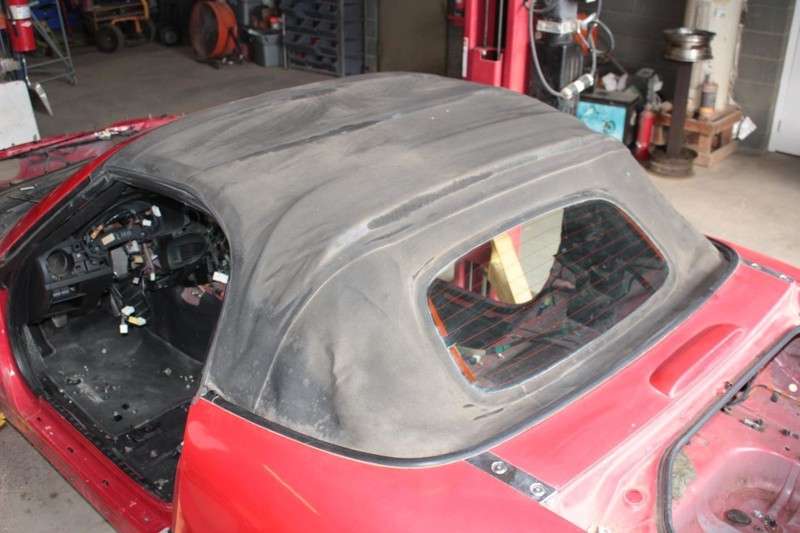 06-08 Mazda Mx-5 Miata NC Black Cloth Convertible Soft Top