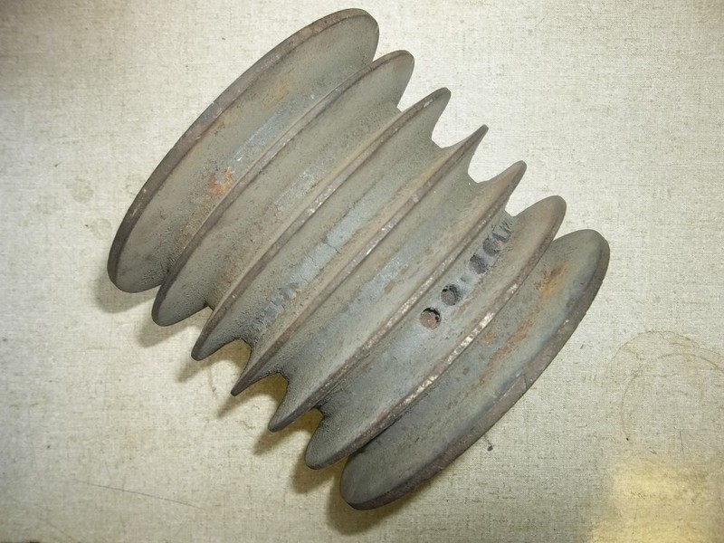 Browning 6TB52 6-Groove Pulley Sheave 50mm/90mm Taper ID 141mm OD 10mm key