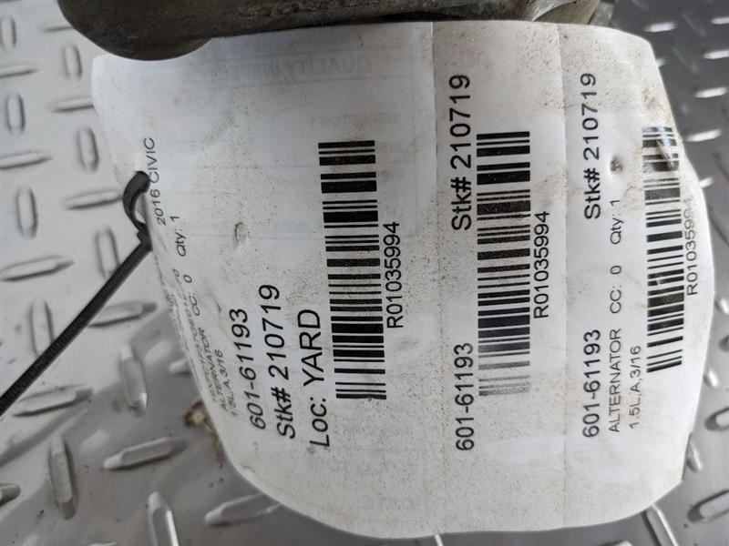 Alternator Turbo Fits 16 CIVIC 1035994