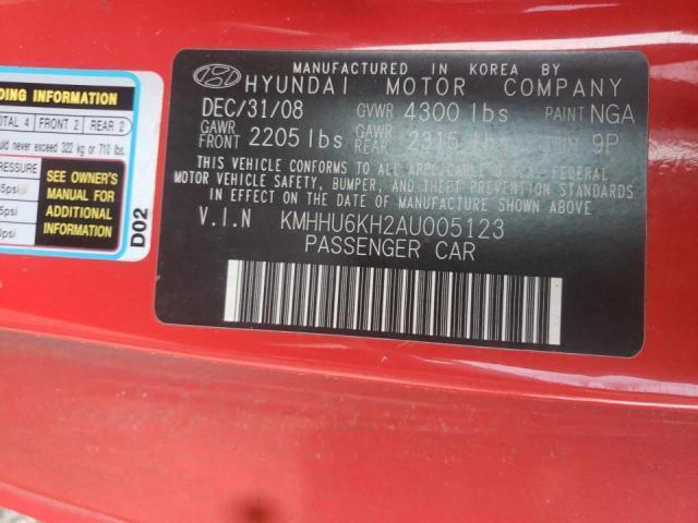2010 Hyundai Genesis Right Disc Brake Caliper Red 19973 131K Miles Used