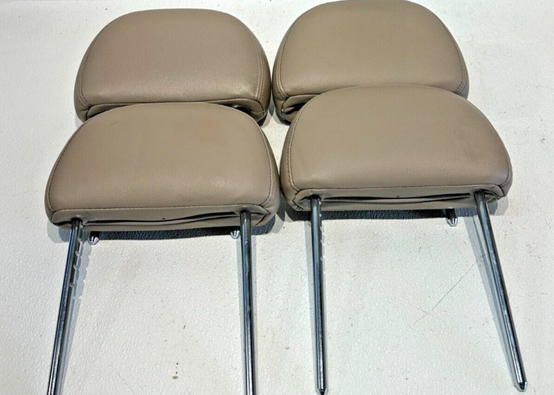 2002-2005 FORD EXPLORER MERCURY MOUNTAINEER TAN LEATHER SET OF 4HEADRESTS