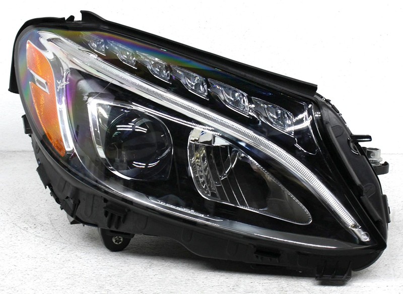 OEM Right Passenger Side LED Headlamp For Mercedes-Benz C-Class Dust Inside