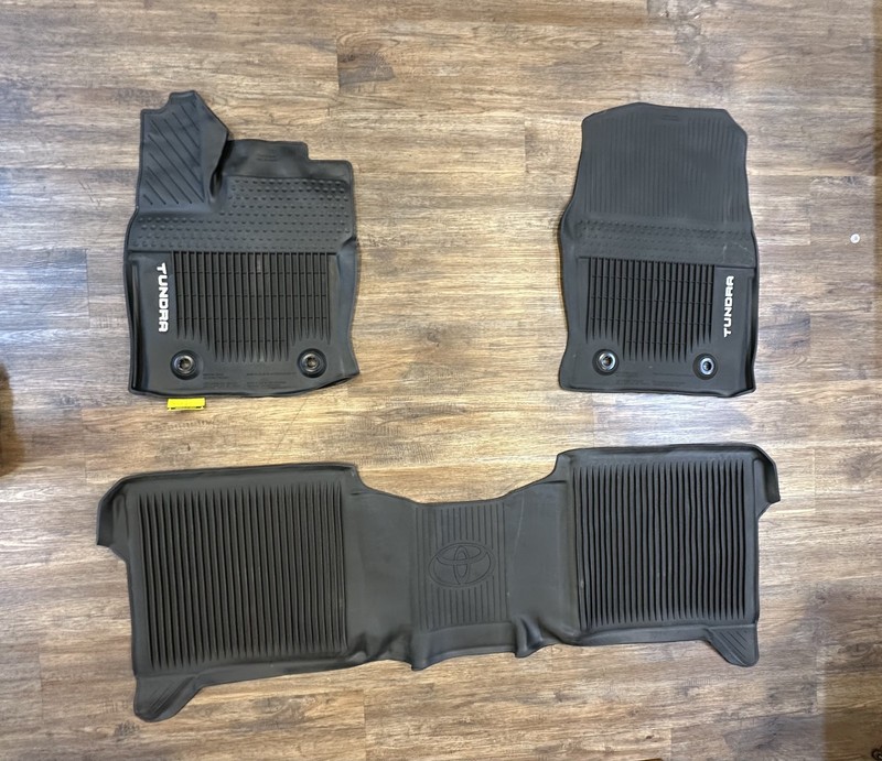 2022-25 TOYOTA TUNDRA ALL WEATHER FLOOR MAT SET OEM PART # PT206-34220-XX
