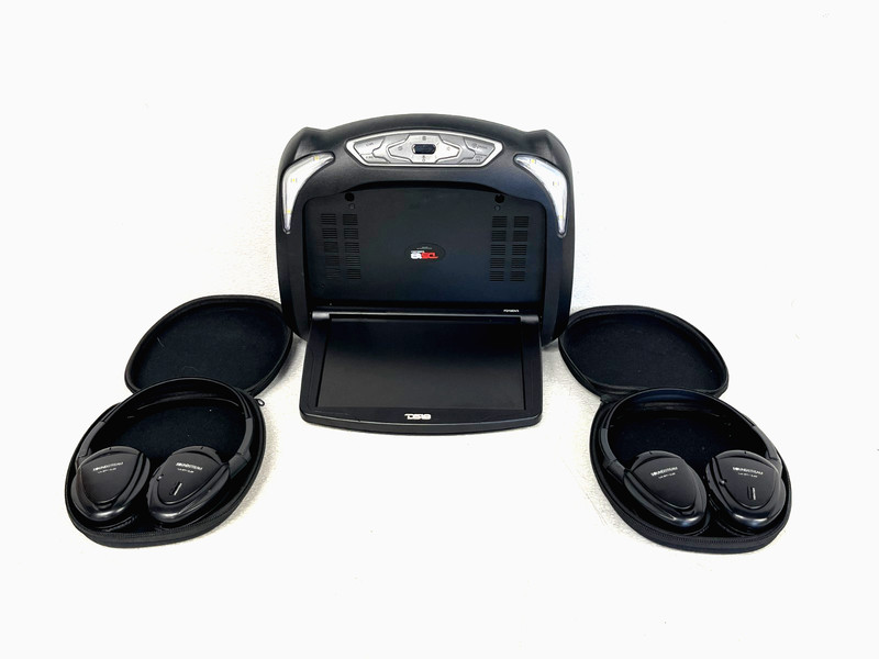 ⭐2013-2017 INFINITI QX80 ROOF DVD DISPLAY W/WIRELEES HEADPHONES SET OEM LOT2628