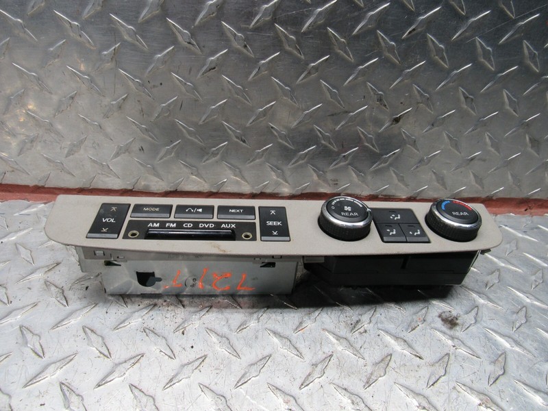 08-11 NISSAN ARMADA REAR 2ND ROW RADIO HEAT TEMPERATURE CONTROL27501-ZQ00A