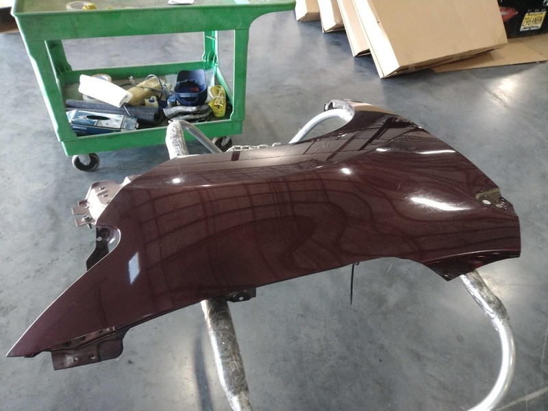 2013 Nissan Murano Front Right Fender Maroon 286786 Used OEM Part