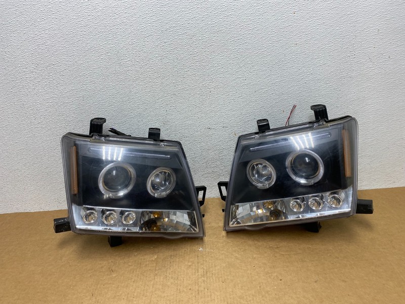 2005-2015 Nissan Xterra Driver Left+Right Set LED Black Headlights AD4480 DW