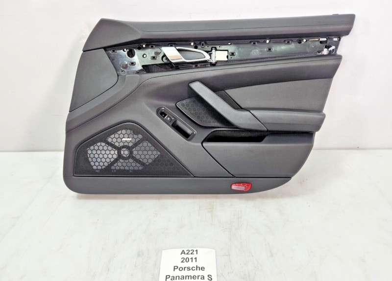 ✅ 10-16 OEM Porsche Panamera S 970 Front Passenger Door Panel Leather Black*