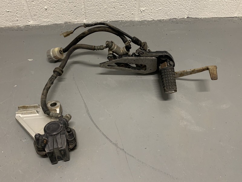 1996 Kawasaki EX 500 Ninja Rear Brake Assembly Master Cylinder Caliper Foot Peg