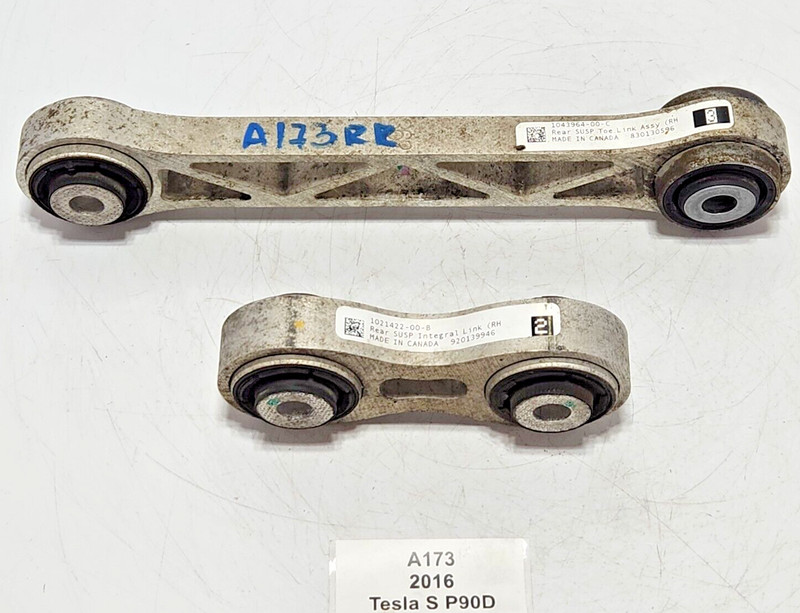 ✅ 12-20 OEM Tesla Model S Rear Right Passenger Lower Upper Control Arm Link SET