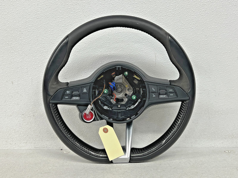⭐17-22 ALFA ROMEO GIULIA QUADRIFOGLIO STEERING TRIM WHEEL CARBON ASY OEM LOT2716