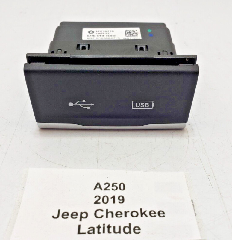 ✅ 19-23 OEM Jeep Cherokee Latitude Rear Center Console USB Module Power Port