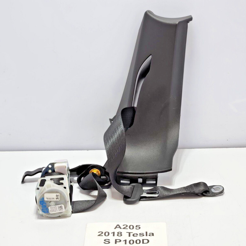✅ 2012-2020 OEM Tesla Model S Rear Left Driver Seatbelt Retractor W/ Trim
