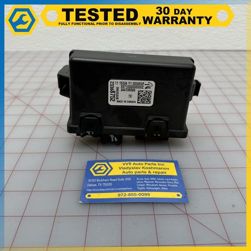 16-19 Chevy Corvette C7 TRUNK LIFT CONTROL MODULEOEM 23368752