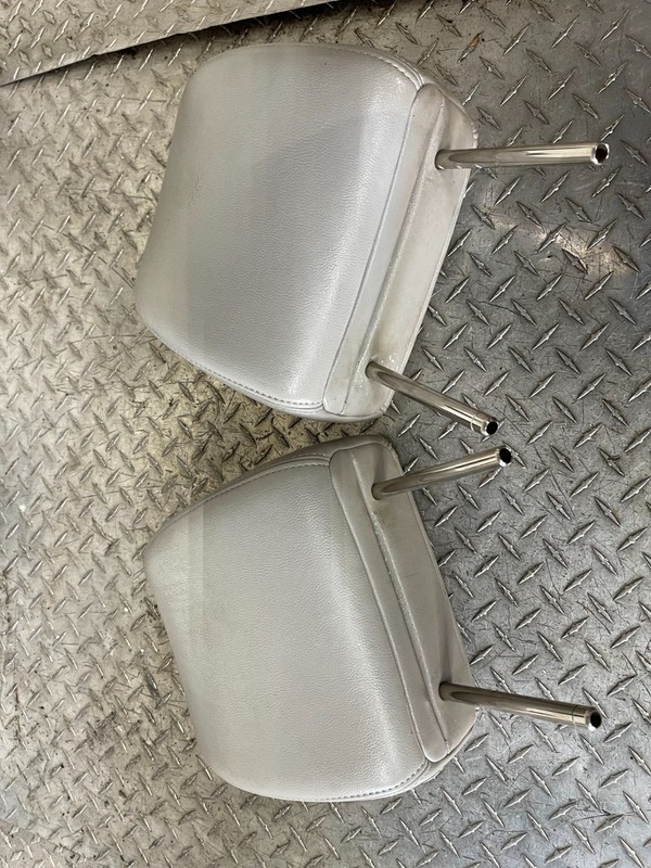 2007-2015 MAZDA CX-9 SET SIDE FRONT SEAT HEADREST LEATHER GRAY OEM *
