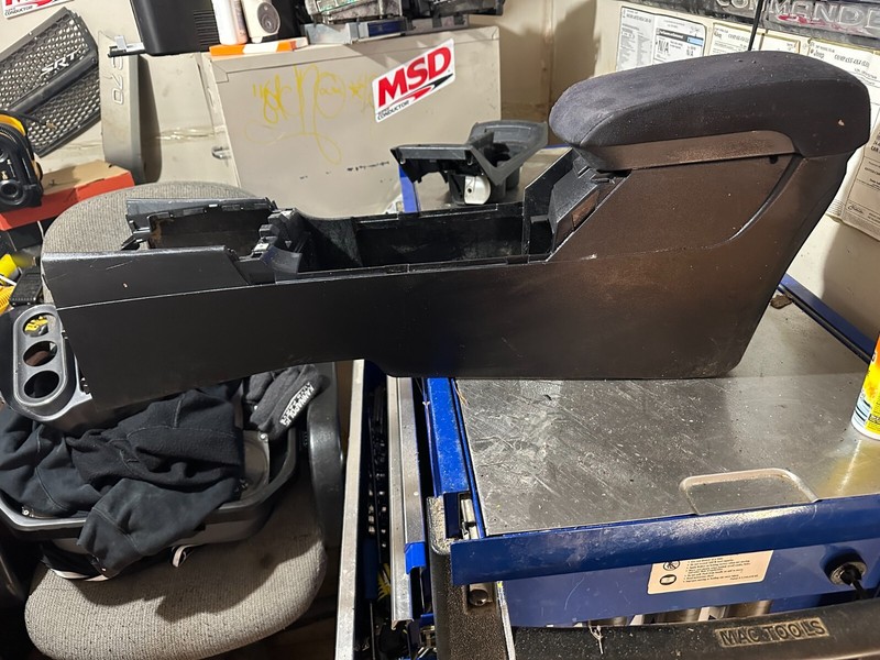 08-15 LANCER EVOLUTION EVO RALLIART OEM FRONT FLOOR CENTER CONSOLE W/ ARMREST