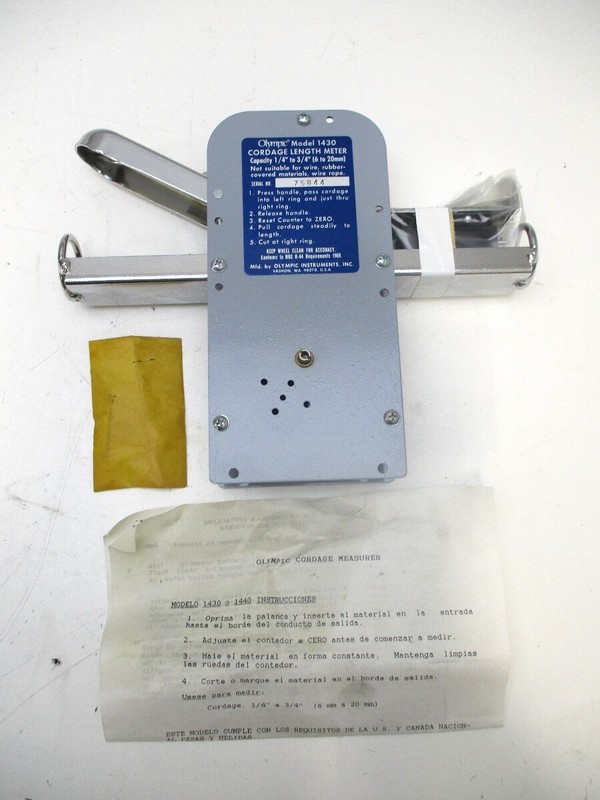 Olympic Model 1430 Cordage Length Meter 1/4" to 3/4"