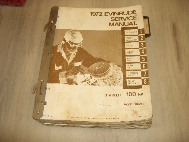 1972 1973 Evinrude service manual lot boat motorbinder 85hp-125hp &2 -18hp