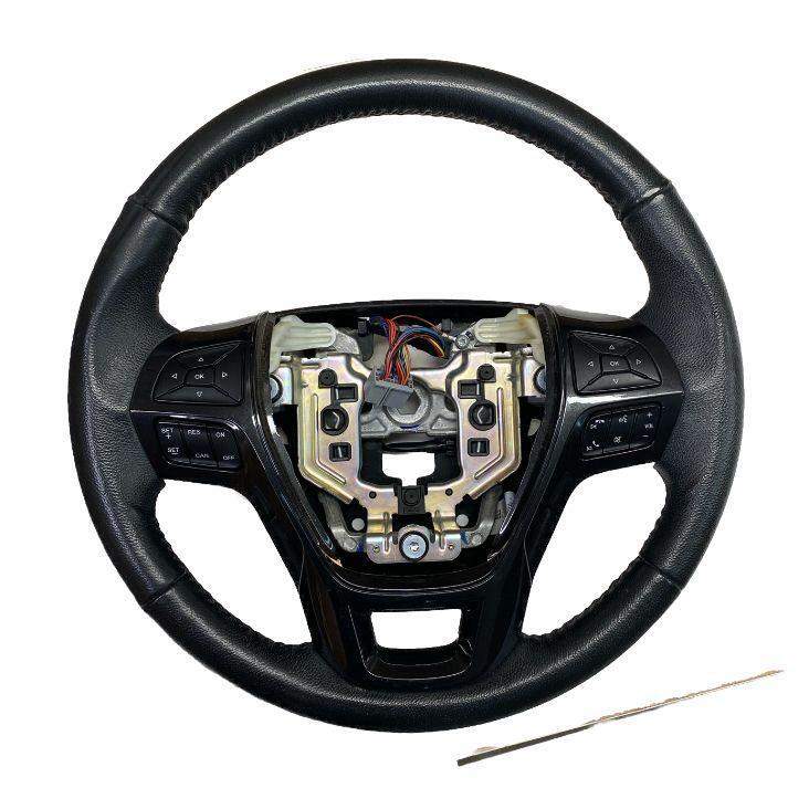 Ford Explorer steering wheel 2018 to 2019 black leather XLT assy OEM JB5Z3600ZA