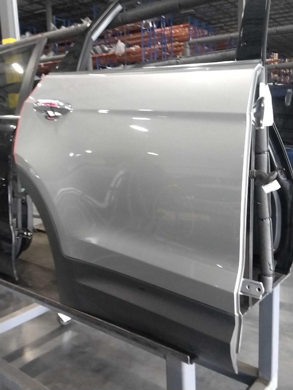 2017 Hyundai Santa Fe Rear Right Door Grey Used - Scratches & Dent