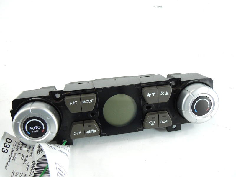 2006-2008 Honda Ridgeline A/C Heat Climate Temperature Control US Market OEM