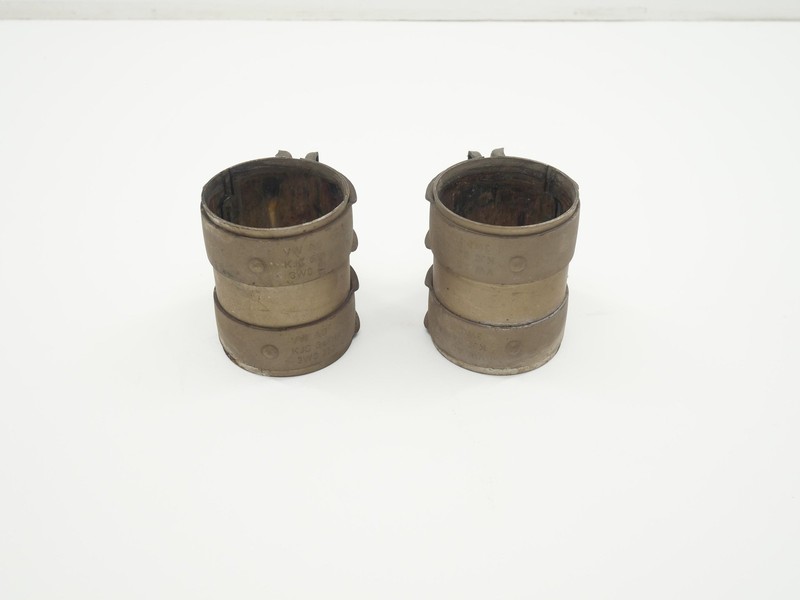 2005 Bentley Continental GT Exhaust Pipe Clamp Connect Adapter Sleeve Pair 2 OEM